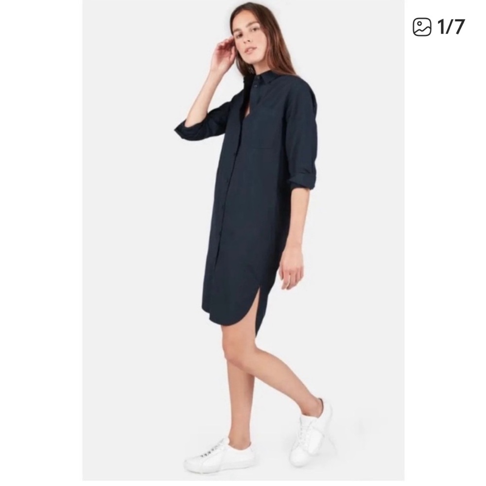 Young Fabulous & Broke Dina Dress Black Shirt Dress Size XS Lyocell - Picture 3 of 15